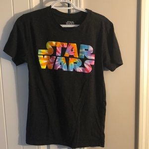 Fifth Sun Star Wars Tie Dye Logo Black Men's T-Shirt Size Small